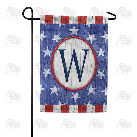 America Forever All American Old Wood Monogram Garden Flag