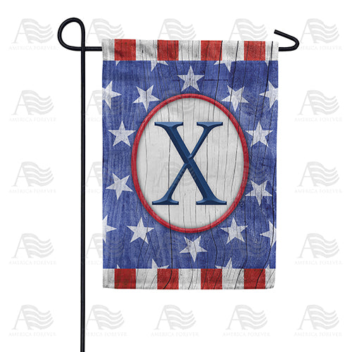 America Forever All American Old Wood Monogram Garden Flag