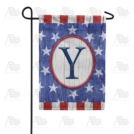 America Forever All American Old Wood Monogram Garden Flag