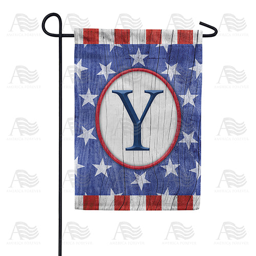 America Forever All American Old Wood Monogram Garden Flag
