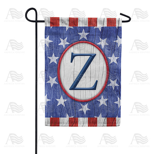 America Forever All American Old Wood Monogram Garden Flag