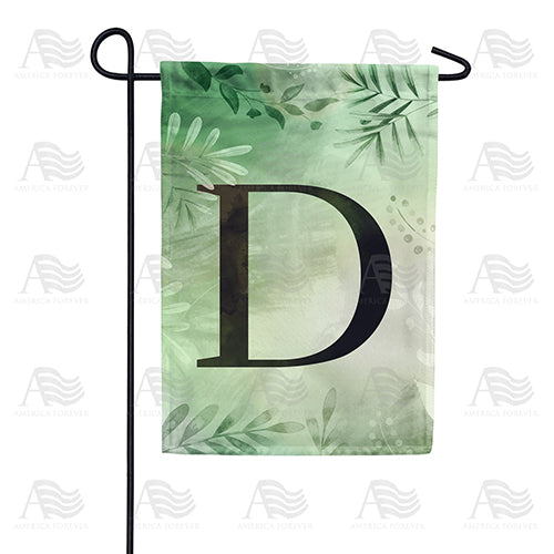 America Forever Lush Leaves Monogram Garden Flag