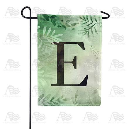 America Forever Lush Leaves Monogram Garden Flag