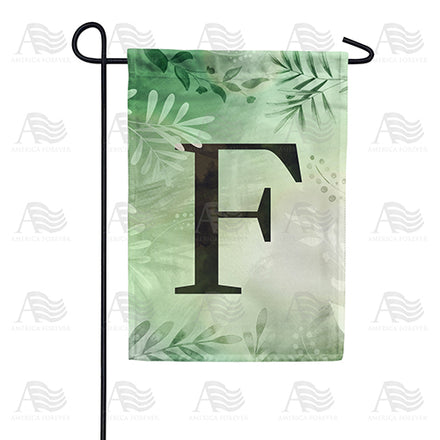 America Forever Lush Leaves Monogram Garden Flag