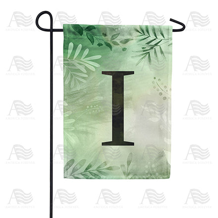 America Forever Lush Leaves Monogram Garden Flag