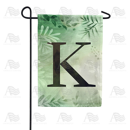 America Forever Lush Leaves Monogram Garden Flag