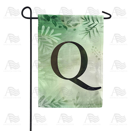 America Forever Lush Leaves Monogram Garden Flag