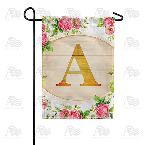 America Forever Country Roses Monogram Garden Flag