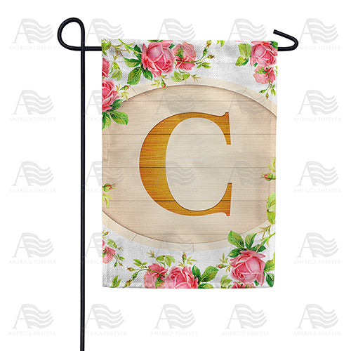 America Forever Country Roses Monogram Garden Flag