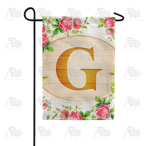 America Forever Country Roses Monogram Garden Flag
