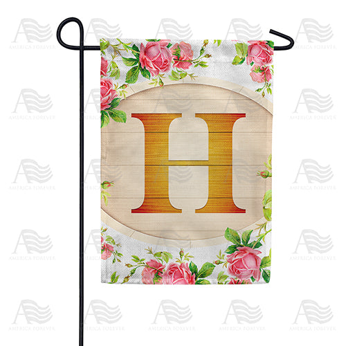 America Forever Country Roses Monogram Garden Flag