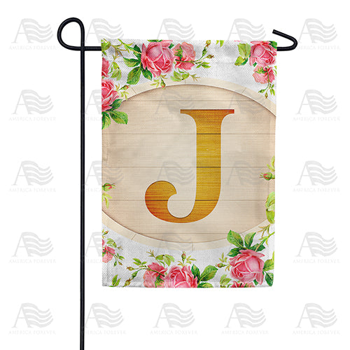 America Forever Country Roses Monogram Garden Flag