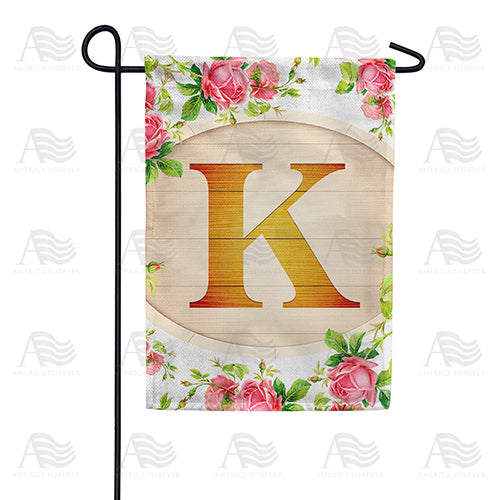 America Forever Country Roses Monogram Garden Flag