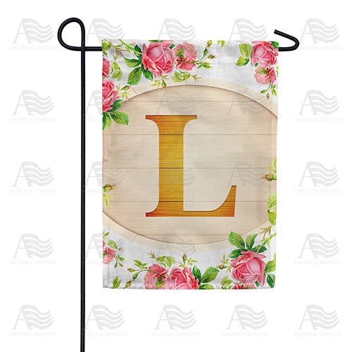 America Forever Country Roses Monogram Garden Flag