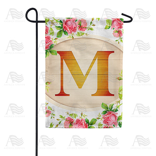America Forever Country Roses Monogram Garden Flag