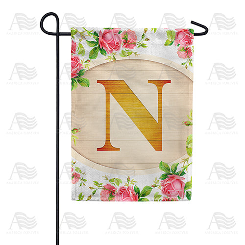 America Forever Country Roses Monogram Garden Flag