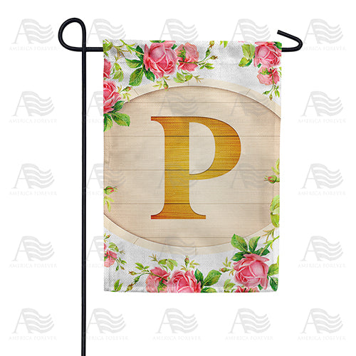 America Forever Country Roses Monogram Garden Flag
