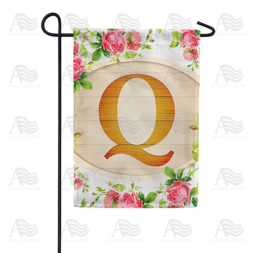 America Forever Country Roses Monogram Garden Flag