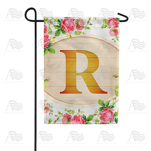 America Forever Country Roses Monogram Garden Flag