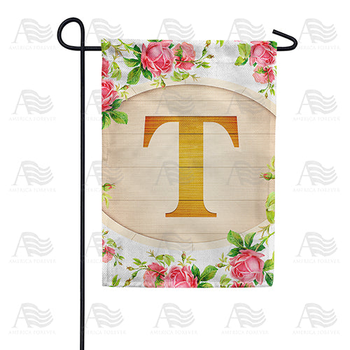 America Forever Country Roses Monogram Garden Flag