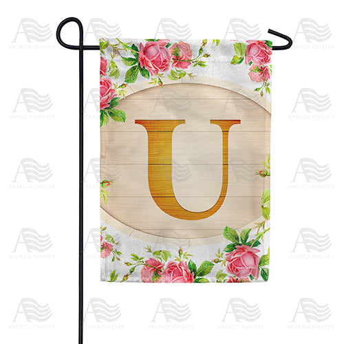 America Forever Country Roses Monogram Garden Flag