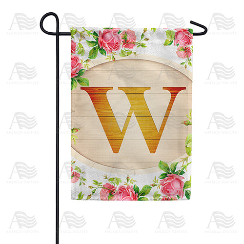 America Forever Country Roses Monogram Garden Flag
