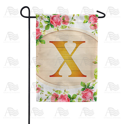 America Forever Country Roses Monogram Garden Flag
