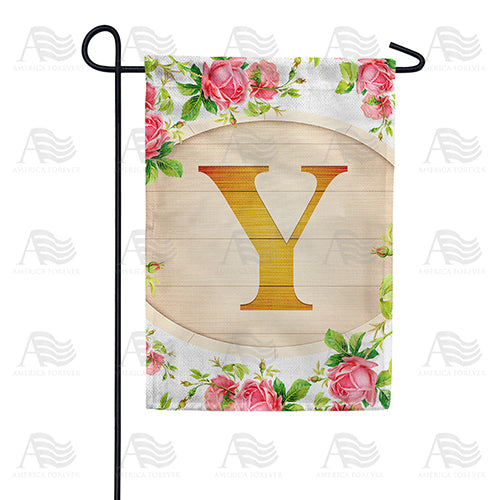 America Forever Country Roses Monogram Garden Flag