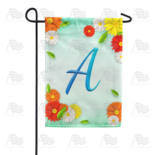 America Forever Bright Cosmos Monogram Garden Flag