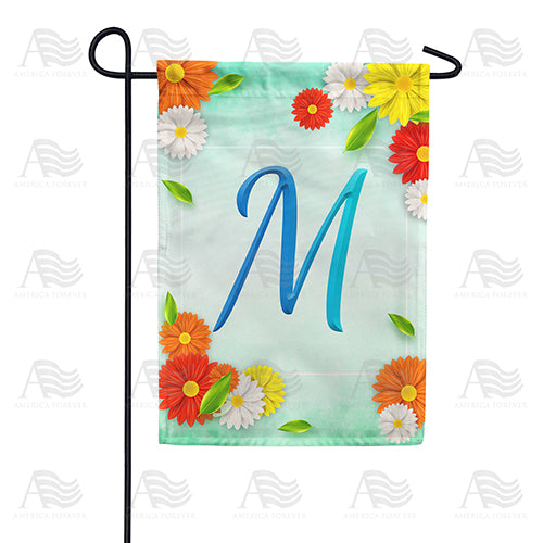 America Forever Bright Cosmos Monogram Garden Flag