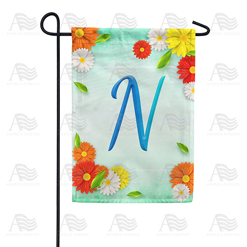 America Forever Bright Cosmos Monogram Garden Flag