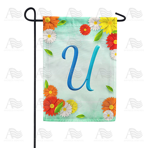 America Forever Bright Cosmos Monogram Garden Flag