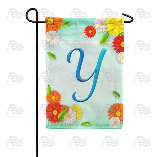 America Forever Bright Cosmos Monogram Garden Flag