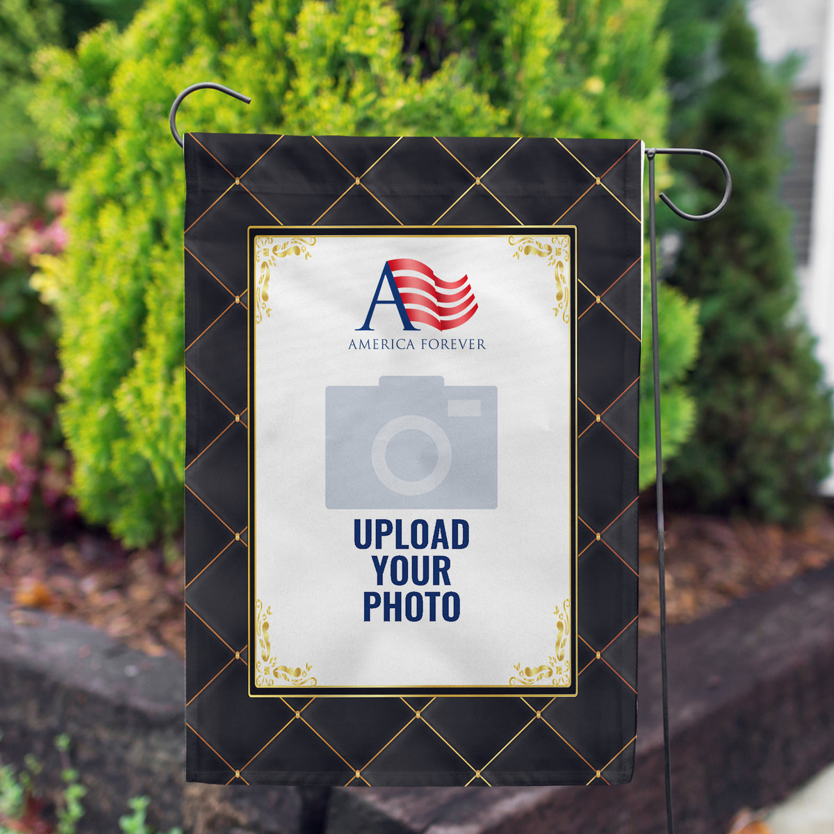 America Forever Personalized Quilted Royalty Garden Flag