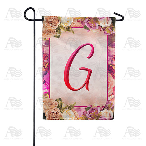 Rosie Pink Monogram Garden Flag