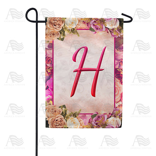 Rosie Pink Monogram Garden Flag