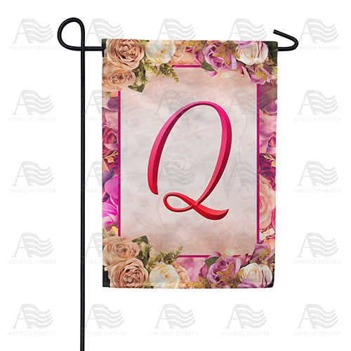 Rosie Pink Monogram Garden Flag