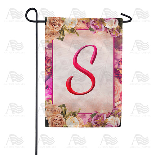Rosie Pink Monogram Garden Flag