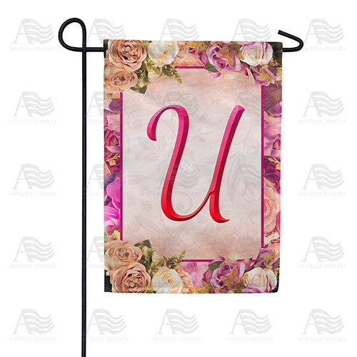 Rosie Pink Monogram Garden Flag
