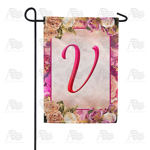 Rosie Pink Monogram Garden Flag