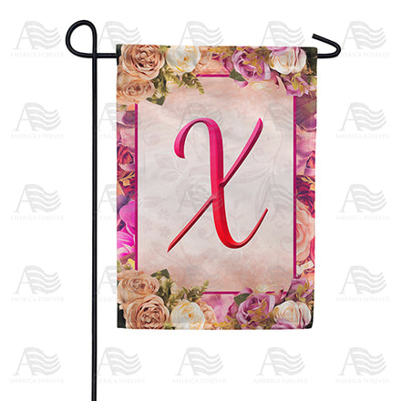 Rosie Pink Monogram Garden Flag