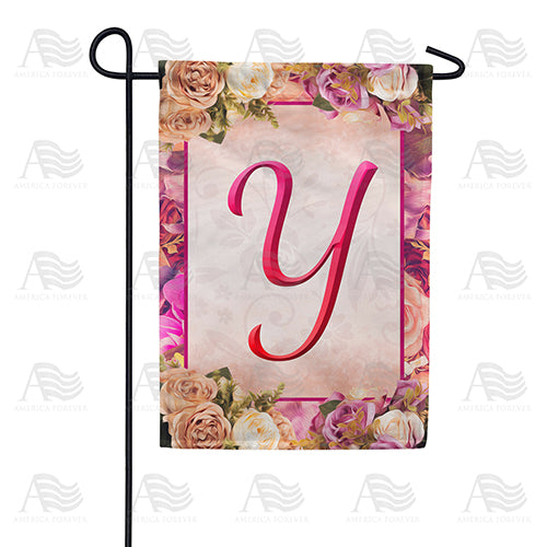 Rosie Pink Monogram Garden Flag