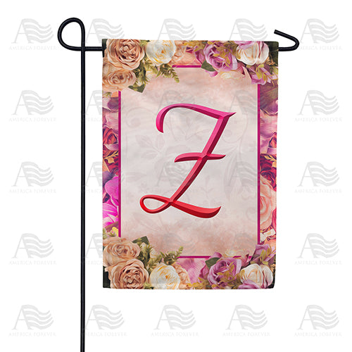 Rosie Pink Monogram Garden Flag