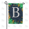 America Forever Fern On Slate Monogram Garden Flag