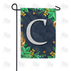 America Forever Fern On Slate Monogram Garden Flag