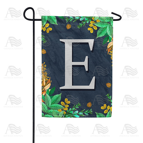 America Forever Fern On Slate Monogram Garden Flag