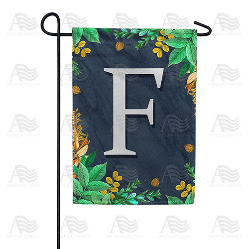 America Forever Fern On Slate Monogram Garden Flag