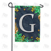 America Forever Fern On Slate Monogram Garden Flag