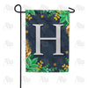 America Forever Fern On Slate Monogram Garden Flag