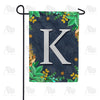 America Forever Fern On Slate Monogram Garden Flag
